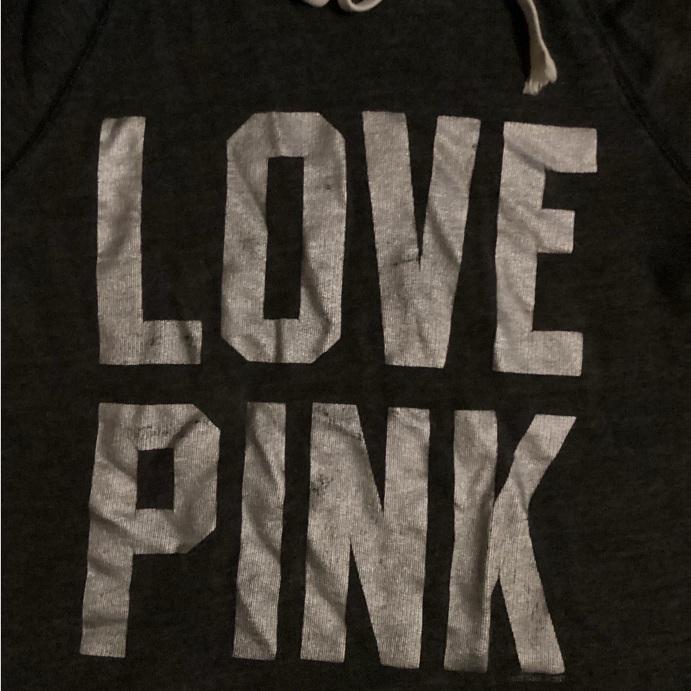 PINK Victoria's Secret Charcoal Hoodie - Picture 3 of 5